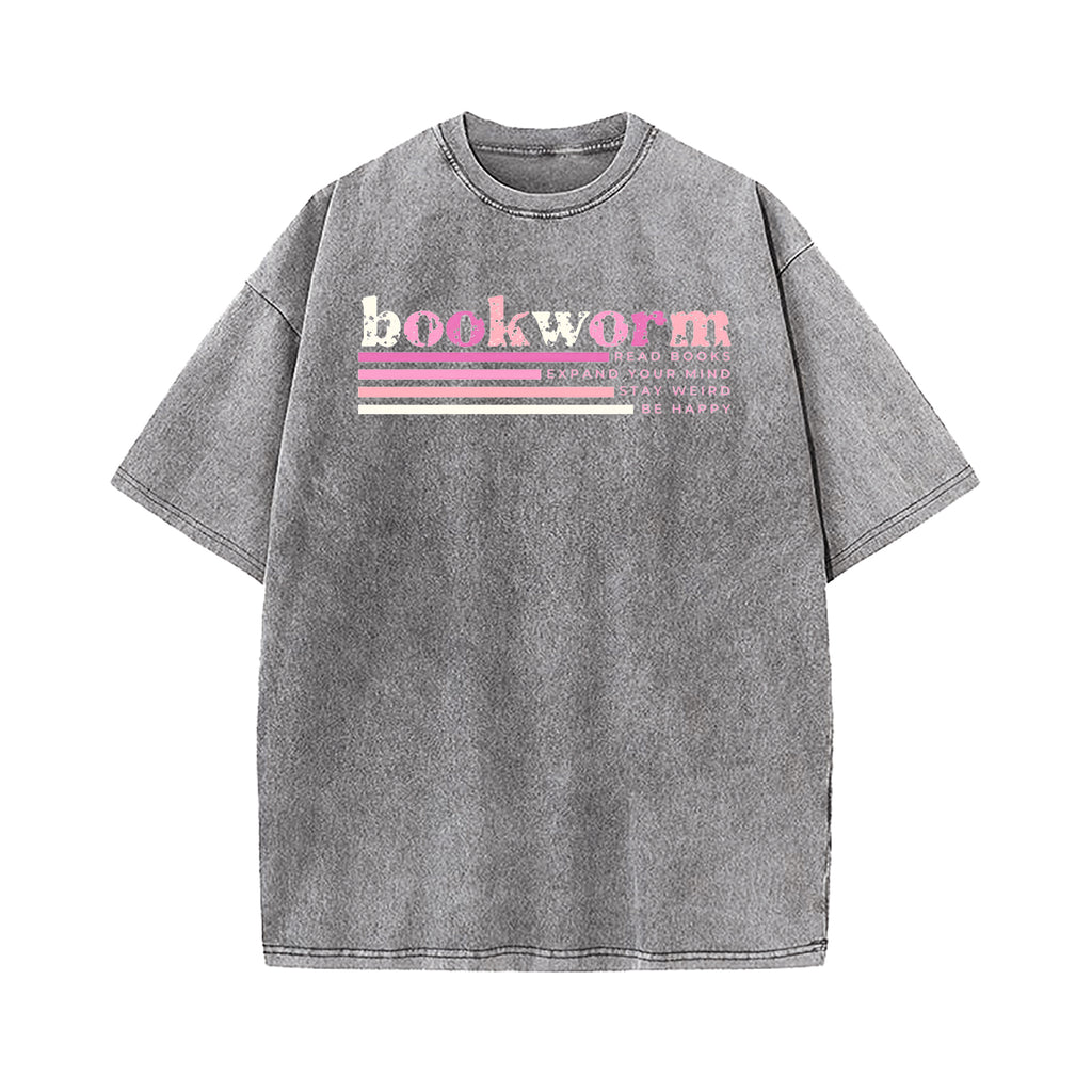 Bookworm Read Books Washed T-Shirt