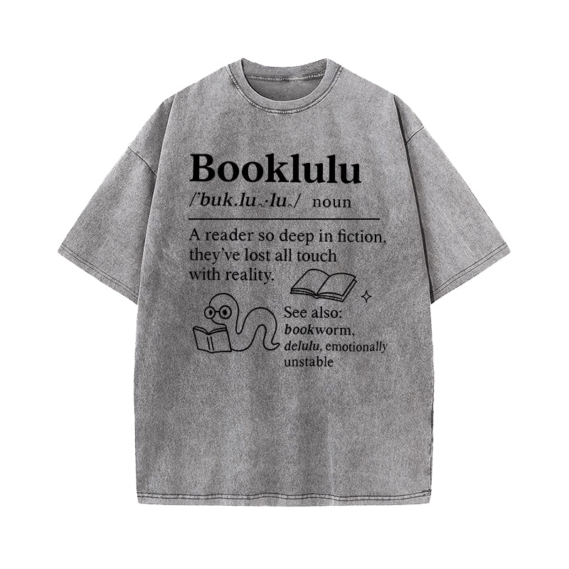 Booklulu Bookworm Washed T-Shirt
