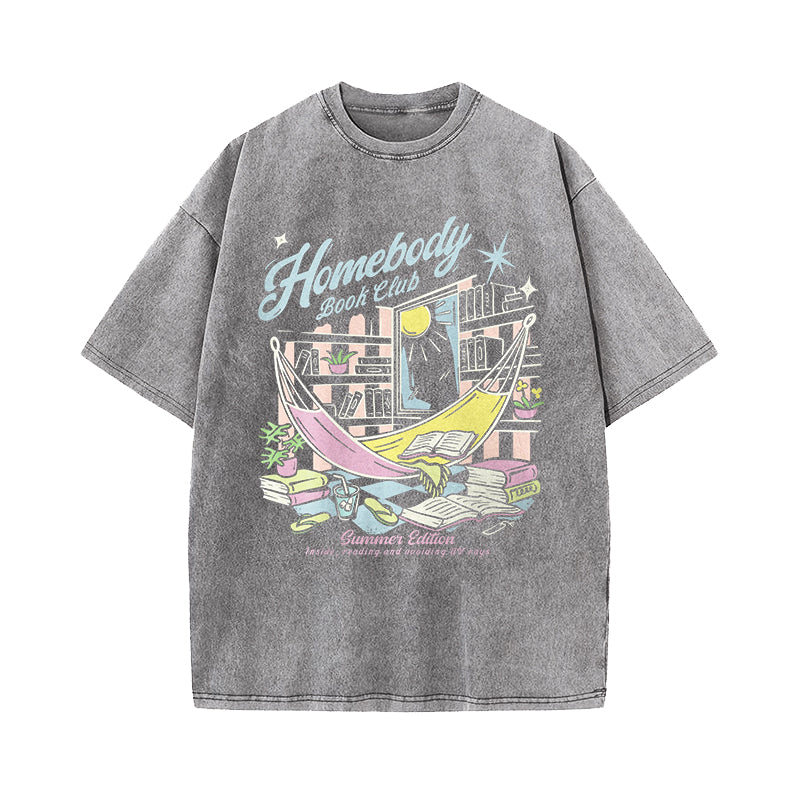 Homebody Book Club Summer Edition Washed T-Shirt
