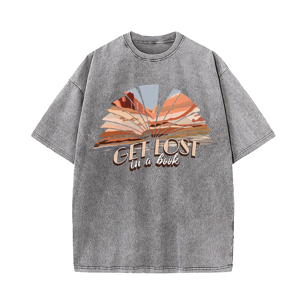 Get Lost In A Book Washed T-Shirt
