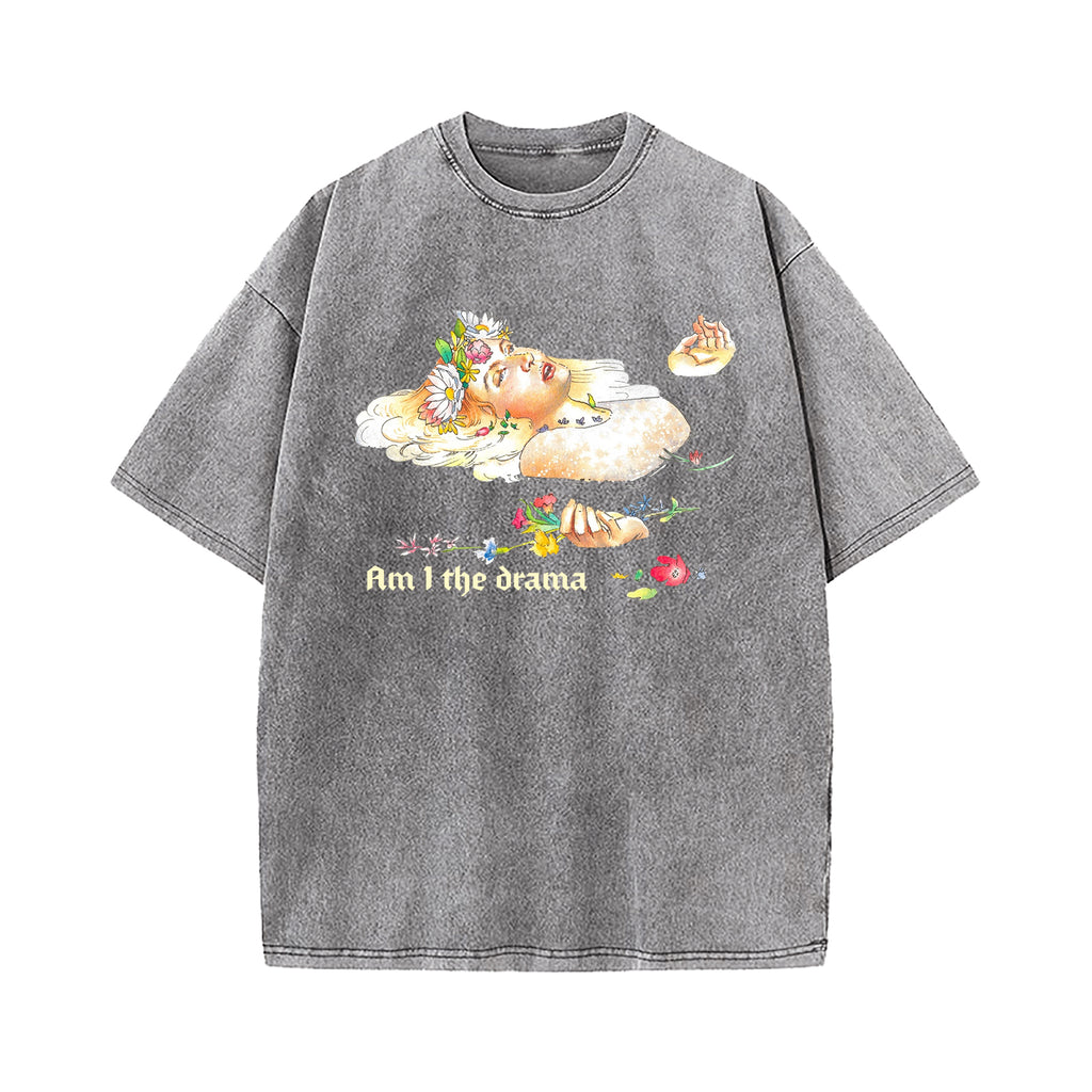 Shakespeare Hamlet Am I The Drama Washed T-Shirt