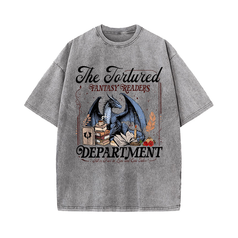 Tortured Fantasy Readers Department Washed T-Shirt
