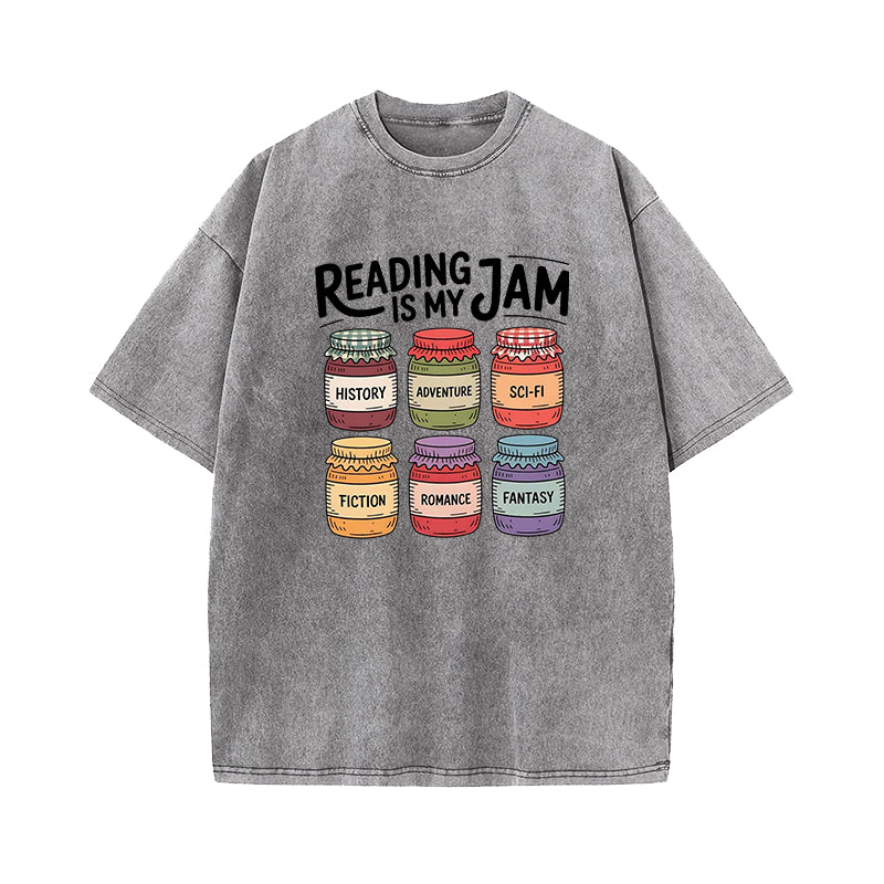 Reading Is My Jam Washed T-Shirt