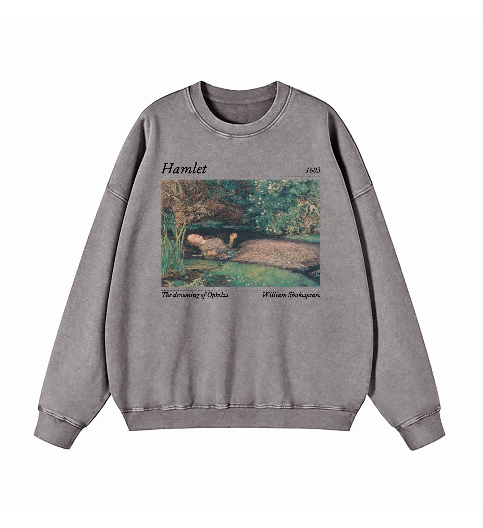 Shakespeare Hamlet And Ophelia Washed Sweatshirt