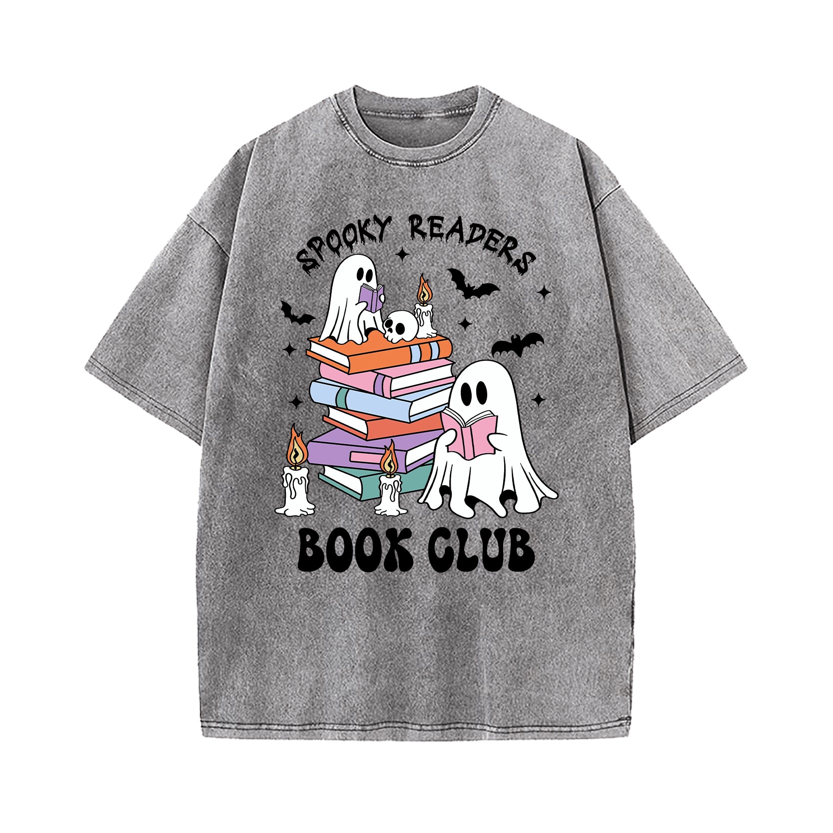 Spooky Readers Book Club Washed T-Shirt