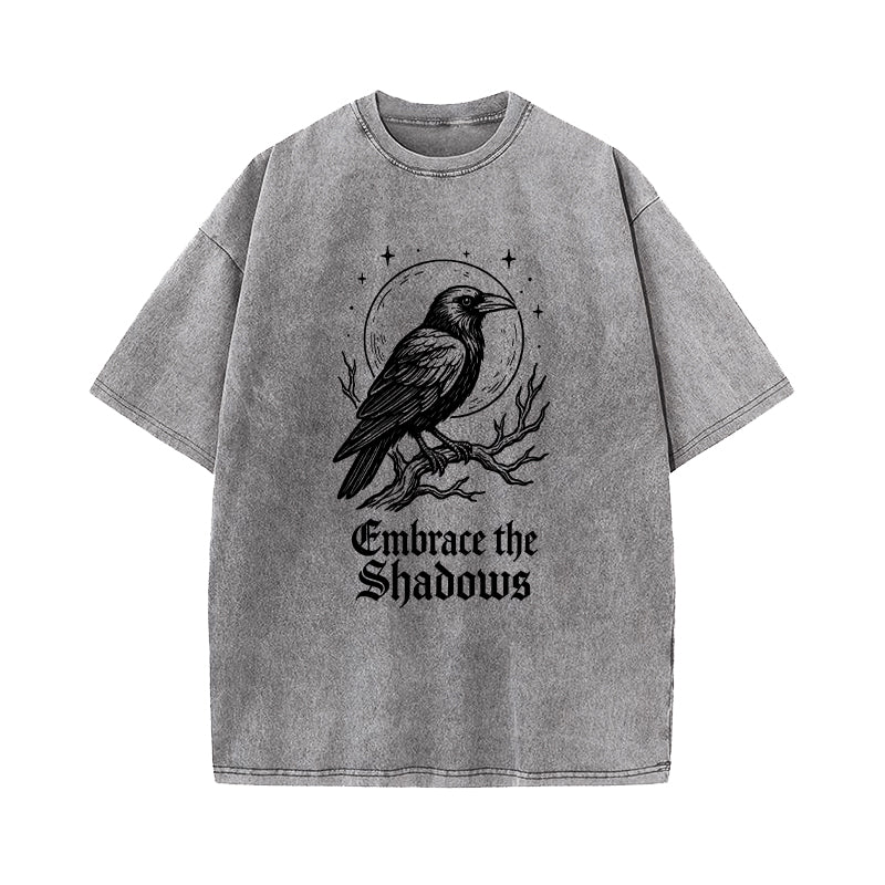 Embrace the Shadows Raven Washed T-Shirt