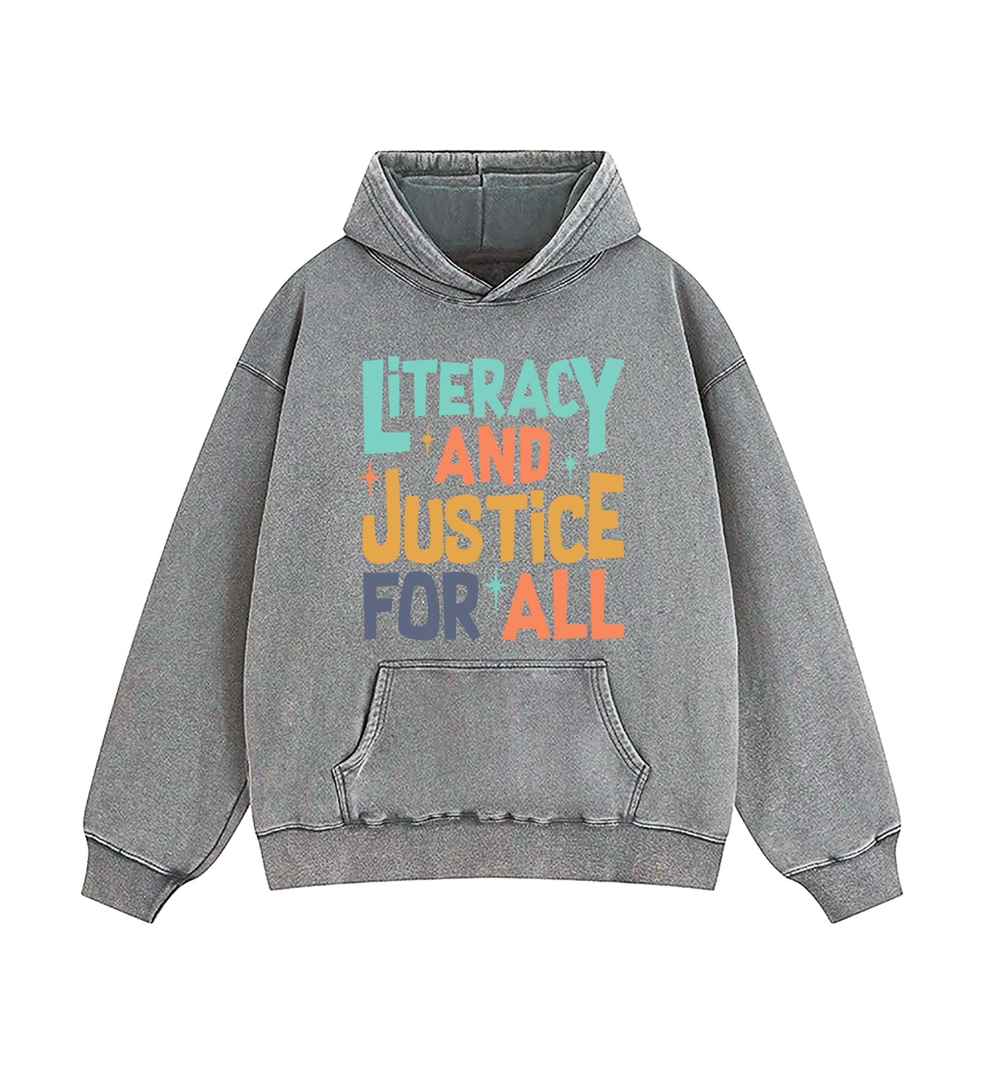 Literacy And Justice For All Washed Hoodie