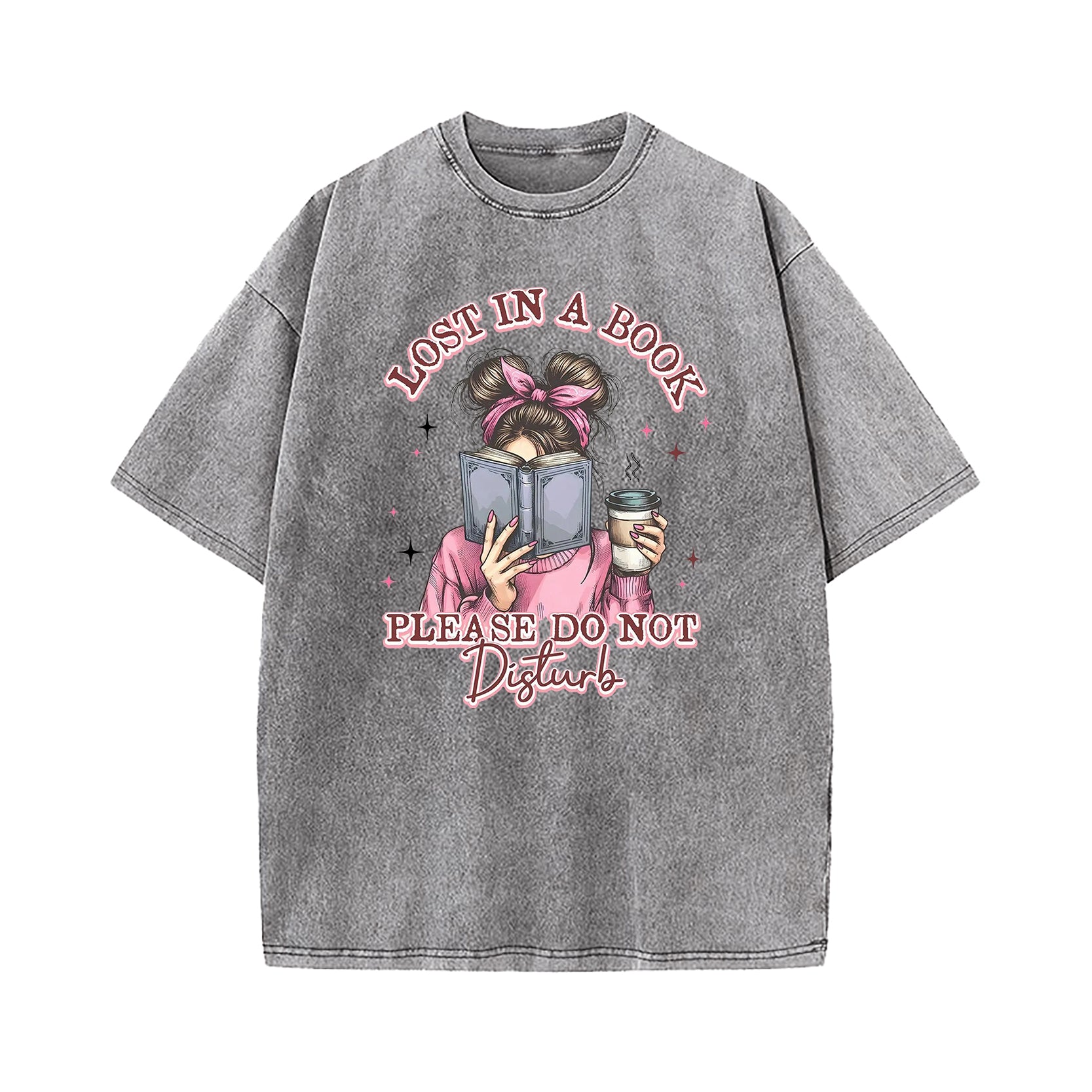 Lost In Book Please Don't Disturb Washed T-Shirt