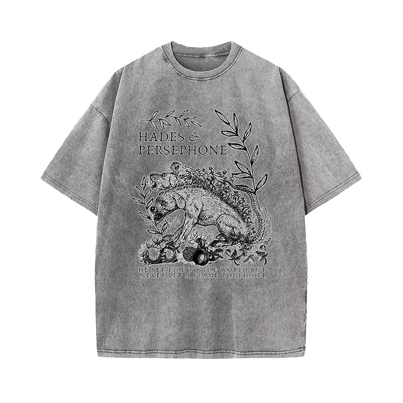 Hades And Persephone Mythology Washed T-Shirt