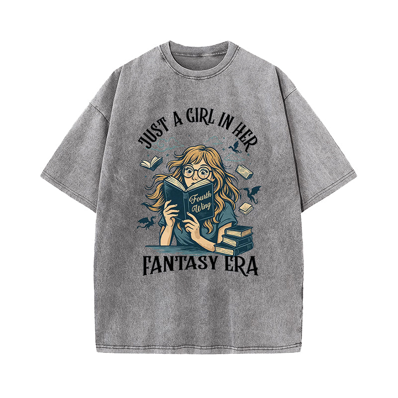 Just A Girl In Her Fantasy Era Washed T-Shirt