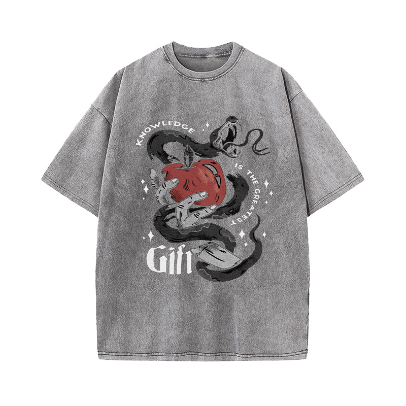 Knowledge Is The Greatest Gift Washed T-Shirt