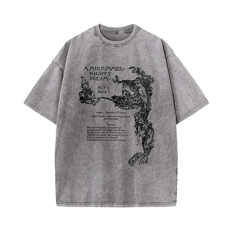 Shakespeare Literature Poet Washed T-Shirt