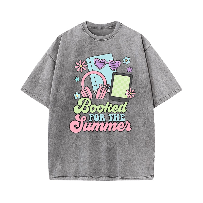Booked For The Summer Washed T-Shirt