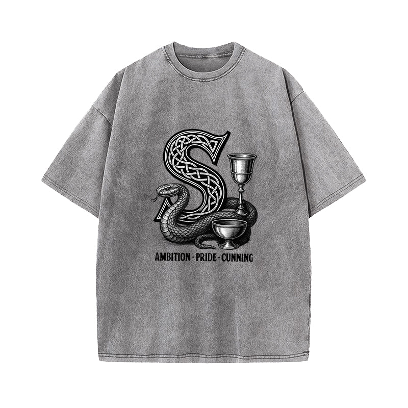 Wizard House Slytherin Washed T-Shirt