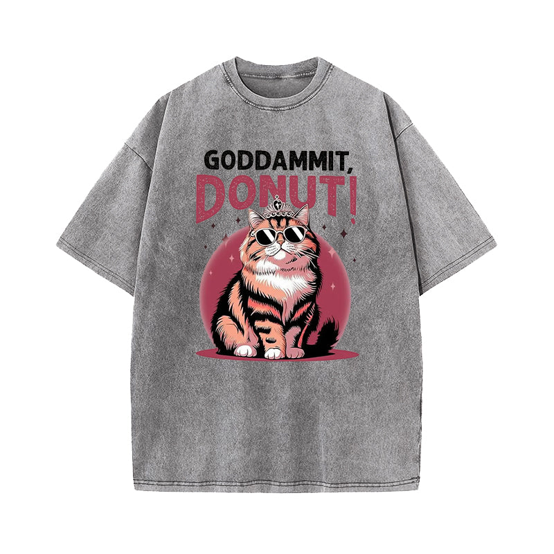Dungeon Crawler Carl Goddammit Donut Washed T-Shirt