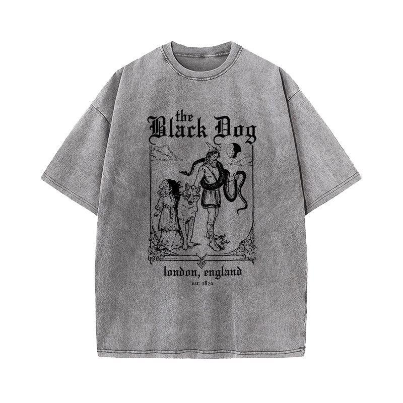 The Black Dog Academia Tortured Poets Washed T-Shirt