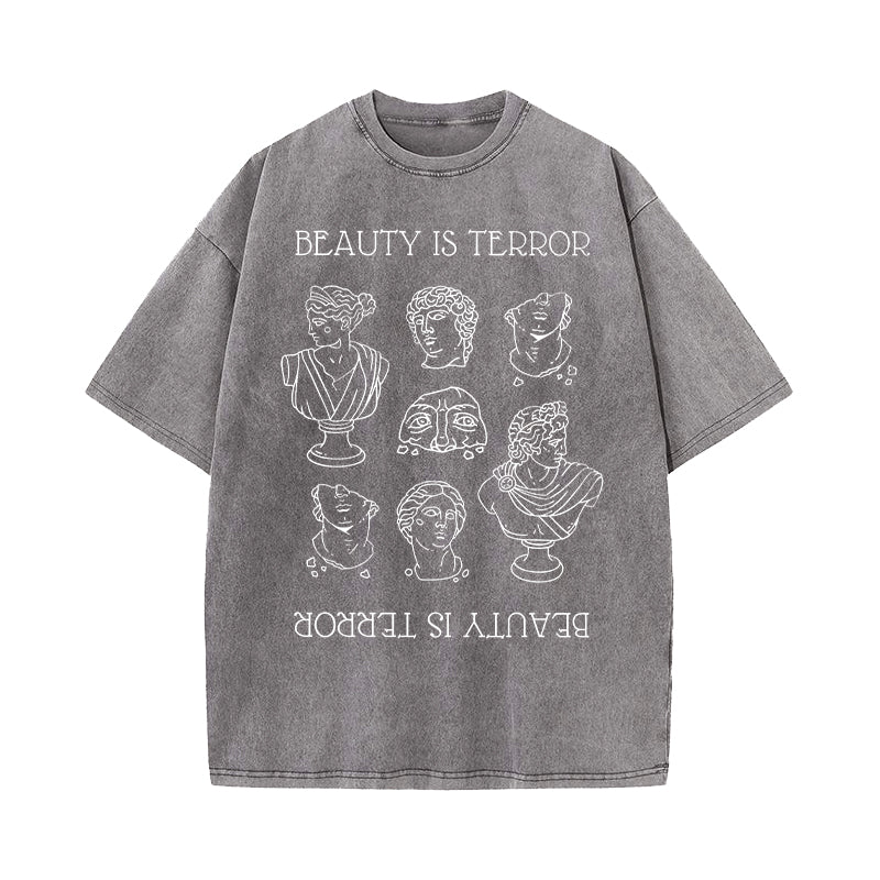 Beauty Is Terror Bookish Washed T-Shirt