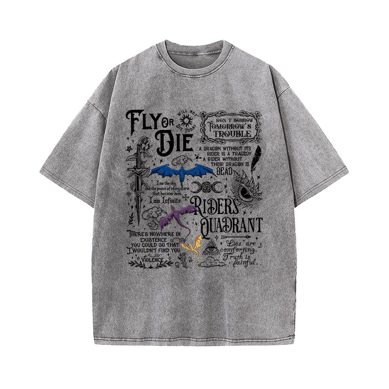 Fly Or Die Fourth Wing Washed T-Shirt