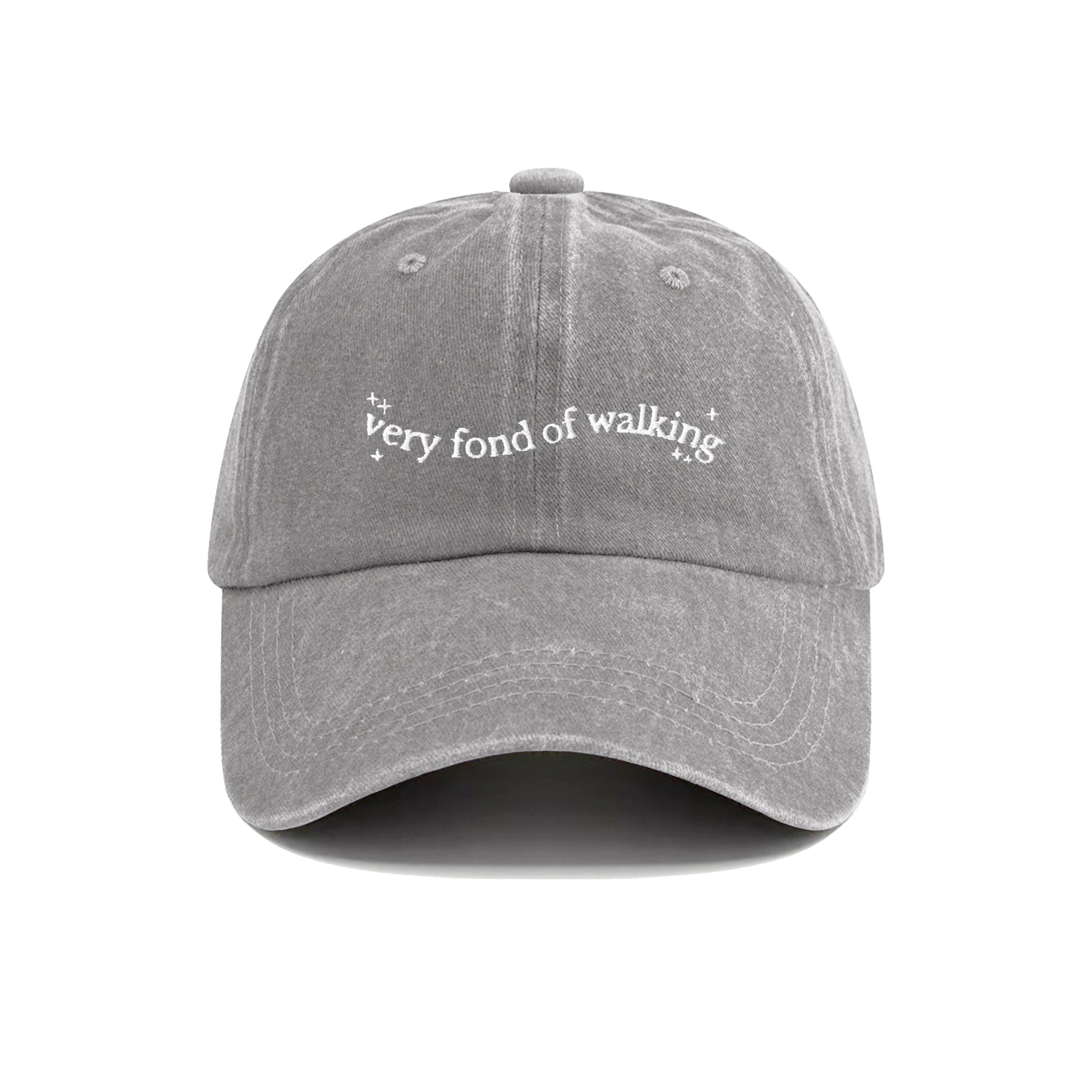 Pride & Prejudice Fond of Walking Embroidered Washed Cap