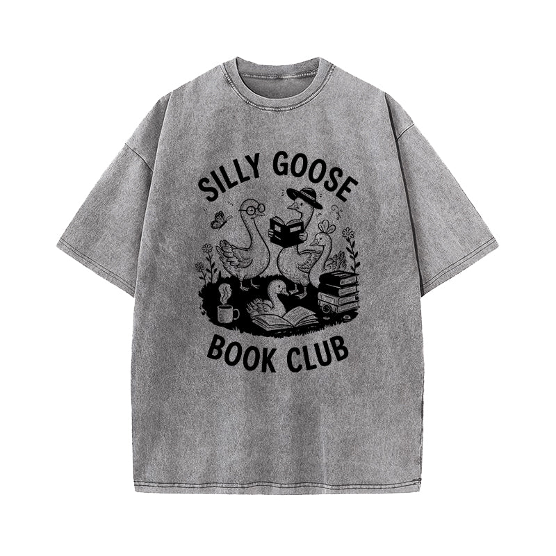 Silly Goose Book Club Washed T-Shirt