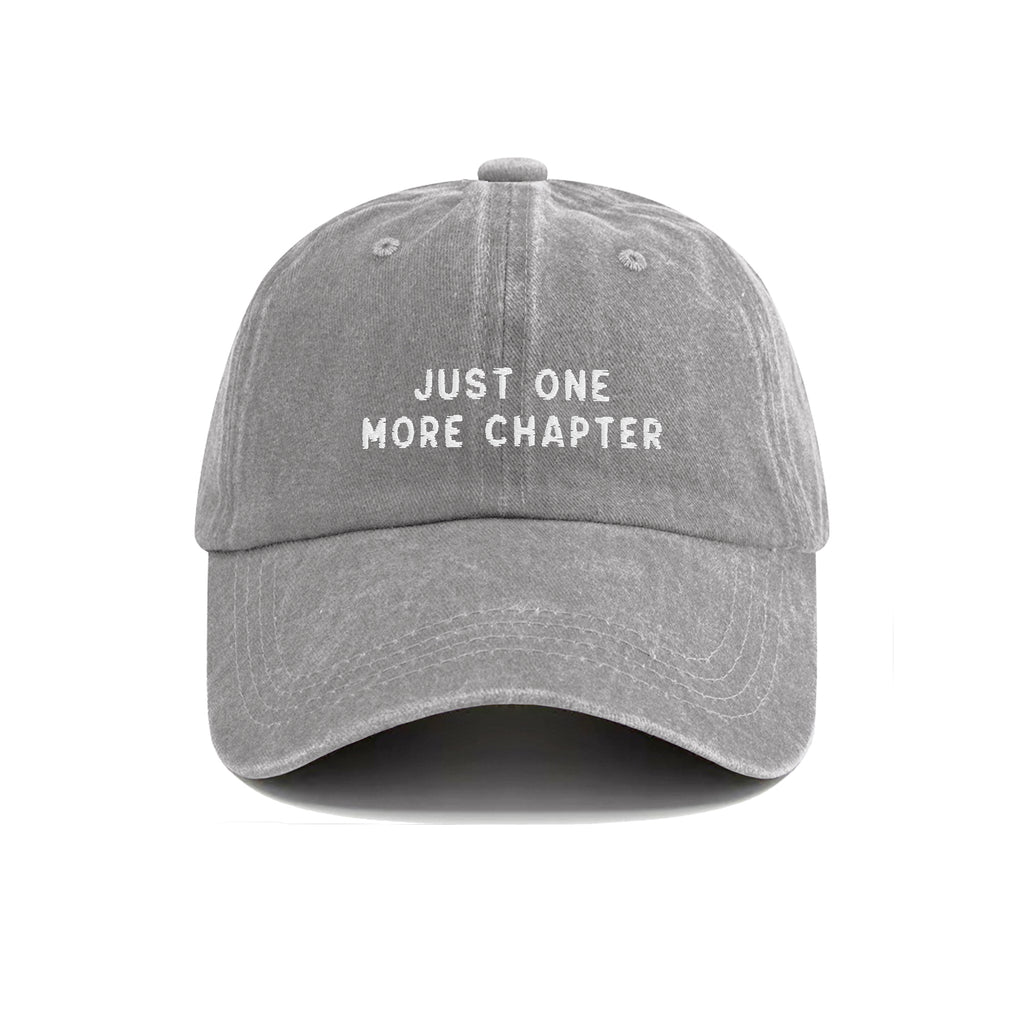 Just One More Chapter Embroidered Washed Cap