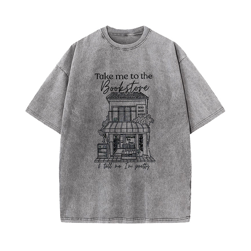 Take Me To The Bookstore Washed T-Shirt