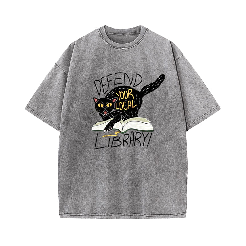 Defend Your Local Library Washed T-Shirt