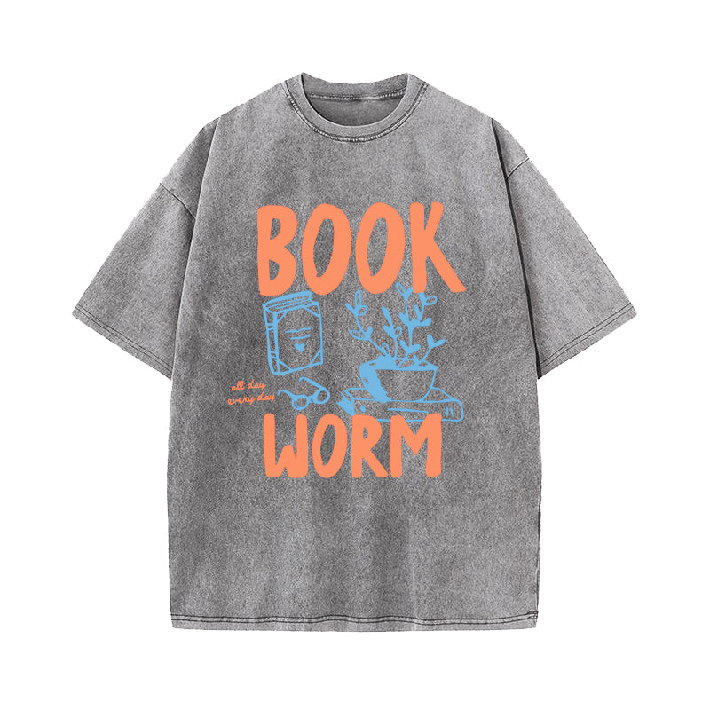 Bookworm Washed T-Shirt