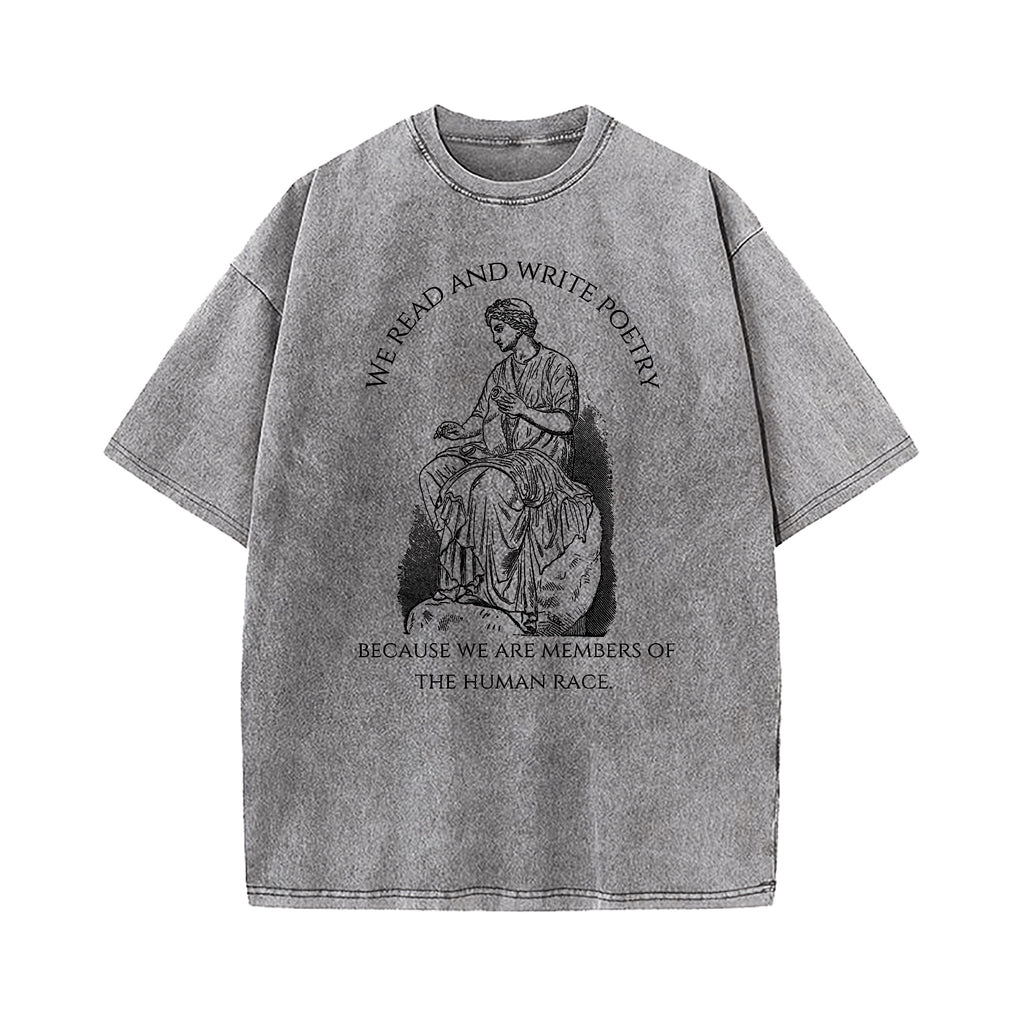 We Read And Write Poetry Washed T-Shirt