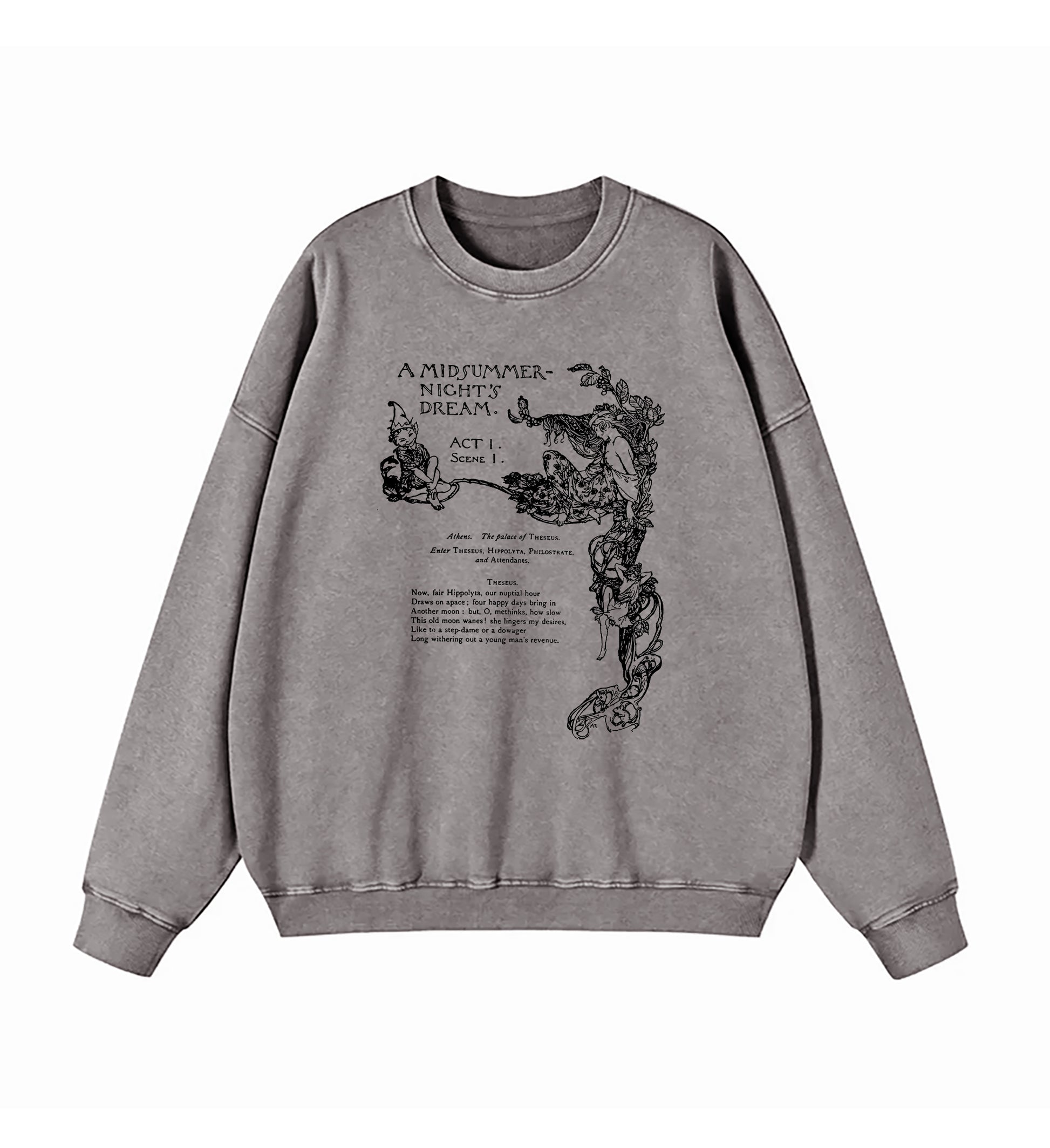 Shakespeare Literature Poet Washed Sweatshirt