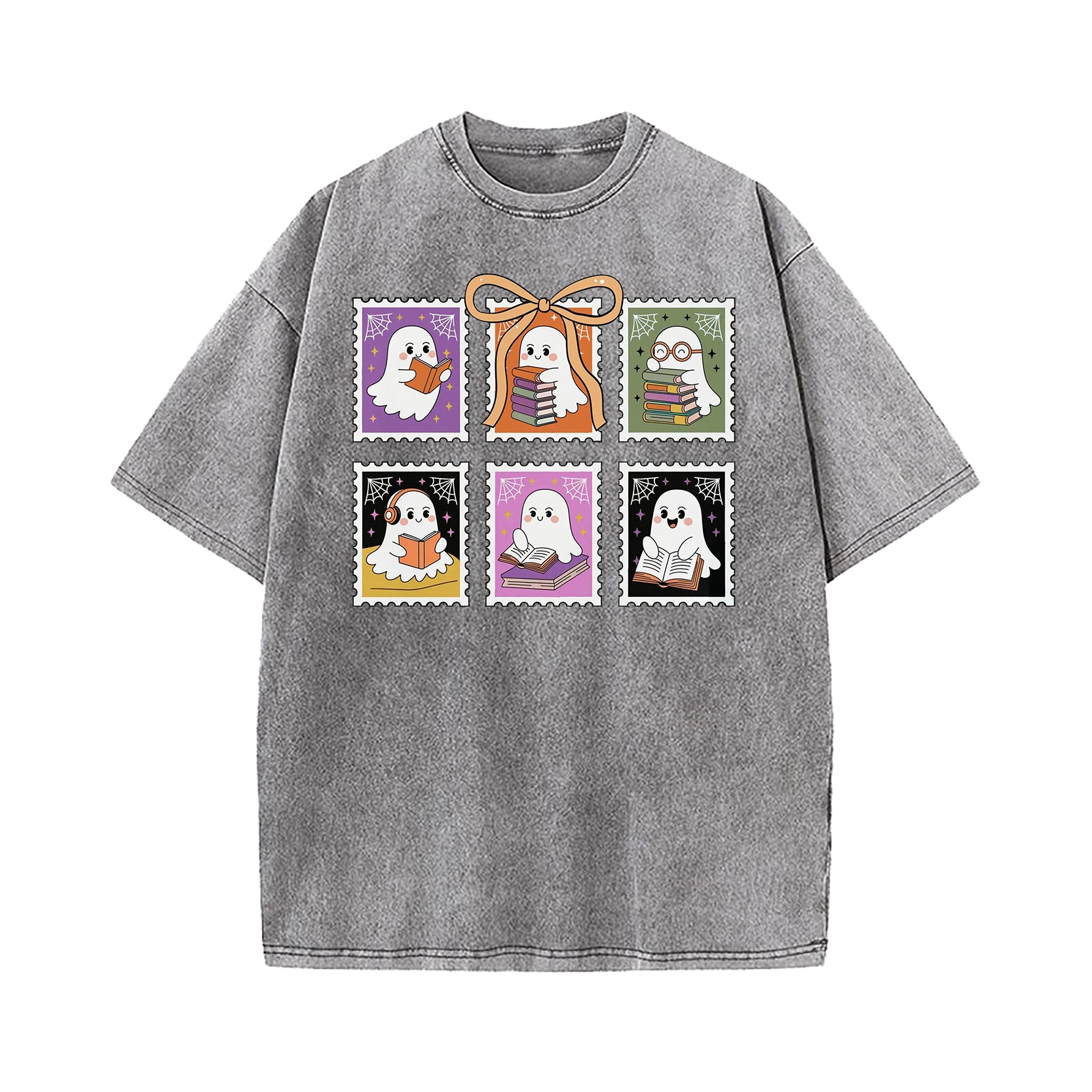 Reading Ghost Halloween Washed T-Shirt