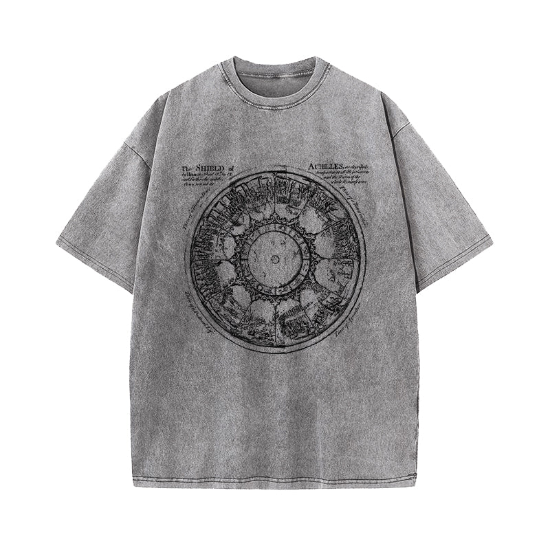 The Iliad Homer Greek Mythology Washed T-Shirt