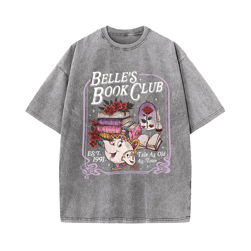 Belle's Book Club Washed T-Shirt
