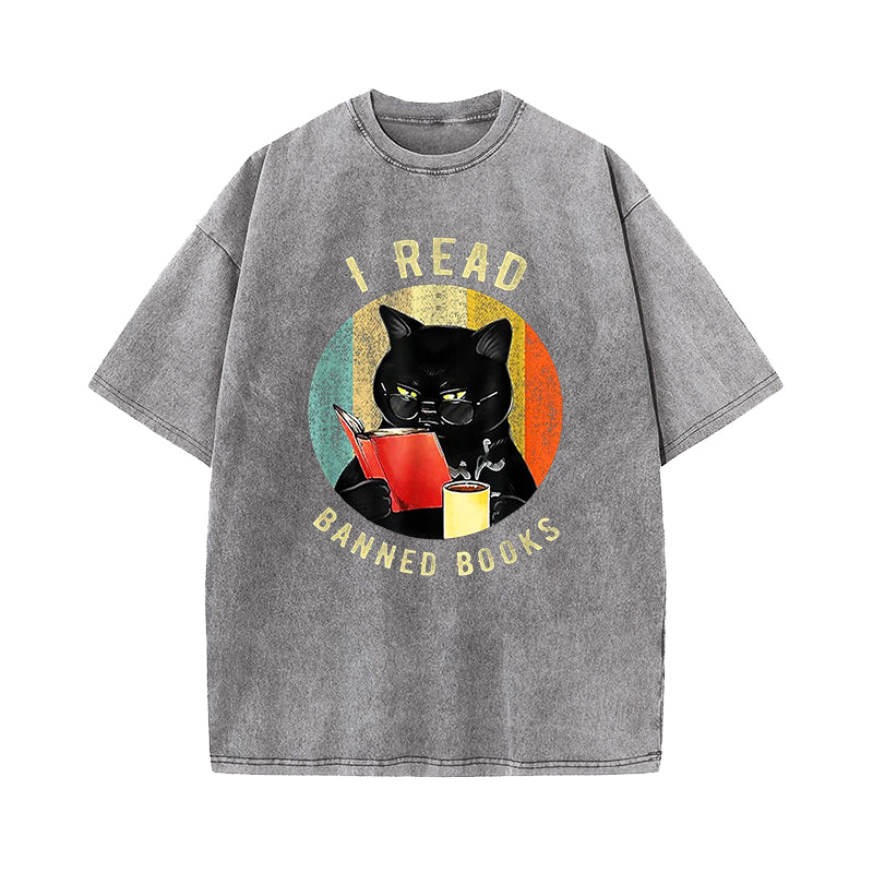 I Read Banned Books Washed T-Shirt