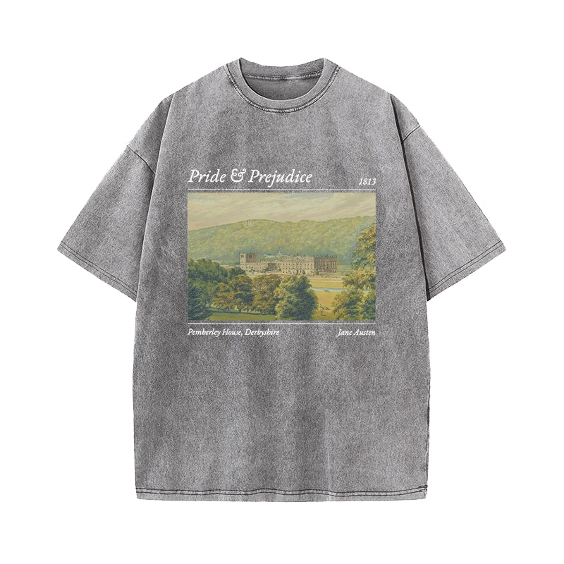 Pride And Prejudice Pemberley House Washed T-Shirt
