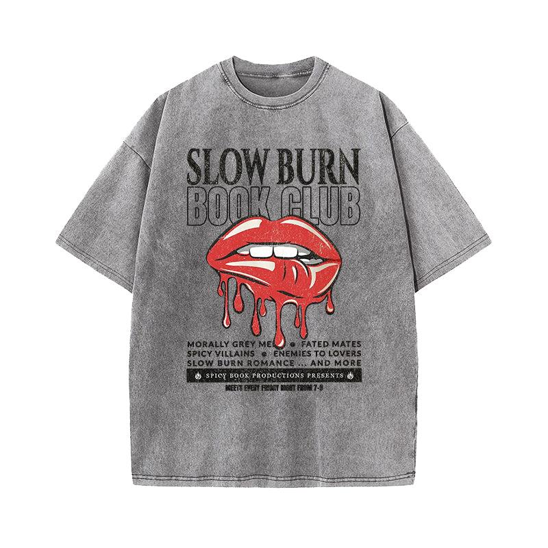 Slow Burn Book Club Washed T-Shirt