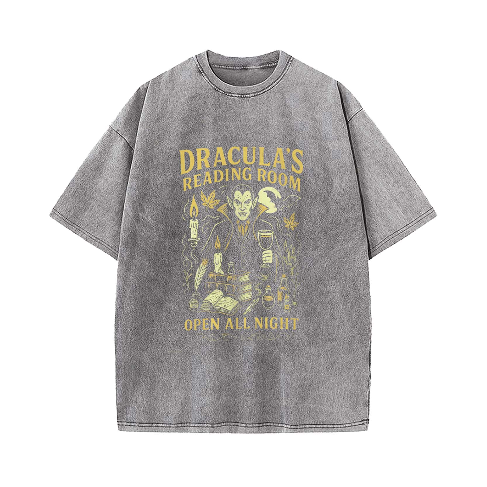 Dracula's Reading Room Washed T-Shirt