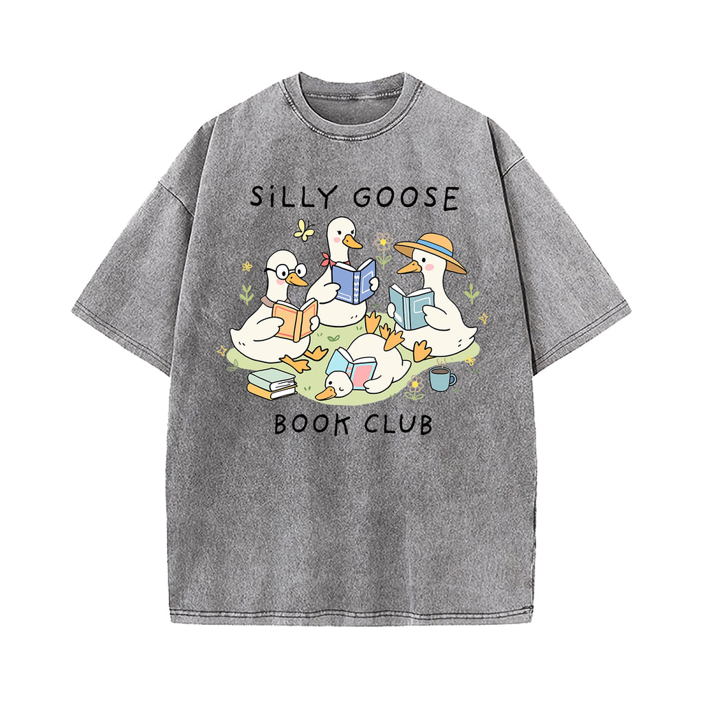 Silly Goose Book Club Washed T-Shirt