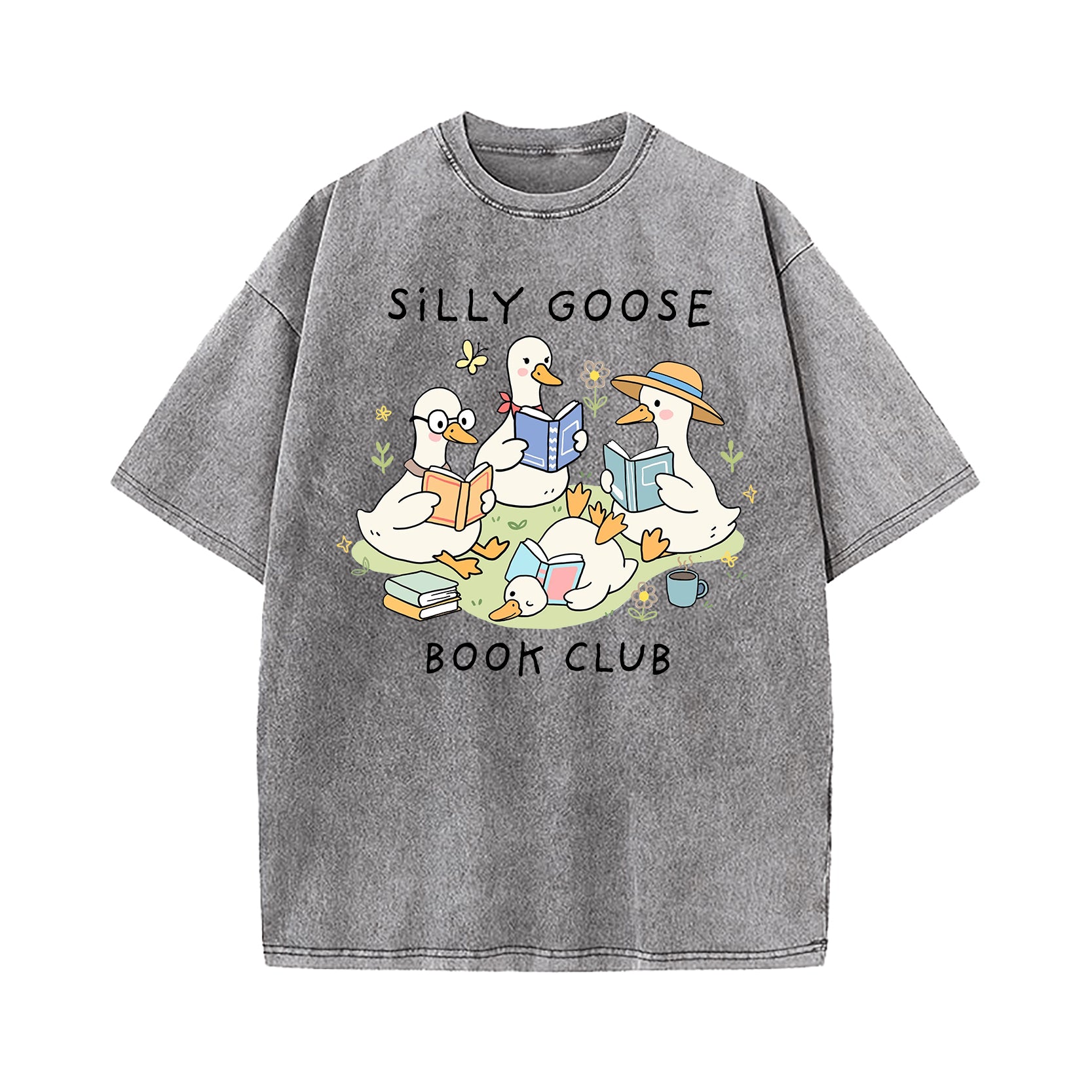 Silly Goose Book Club Washed T-Shirt