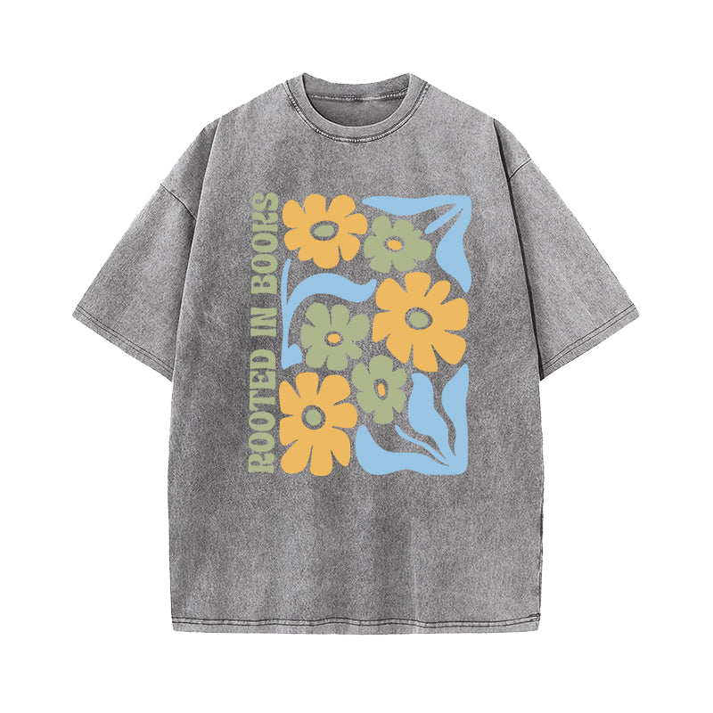 Rooted In Books Washed T-Shirt