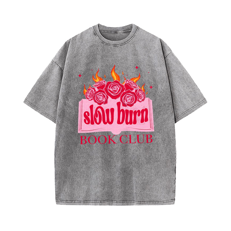 Slow Burn Book Club Washed T-shirt