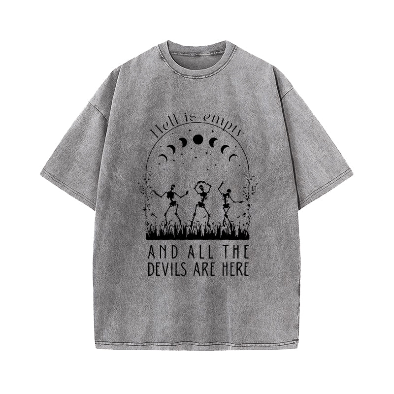 Hell Is Empty And All The Devils Are Here Shakespeare Washed T-Shirt