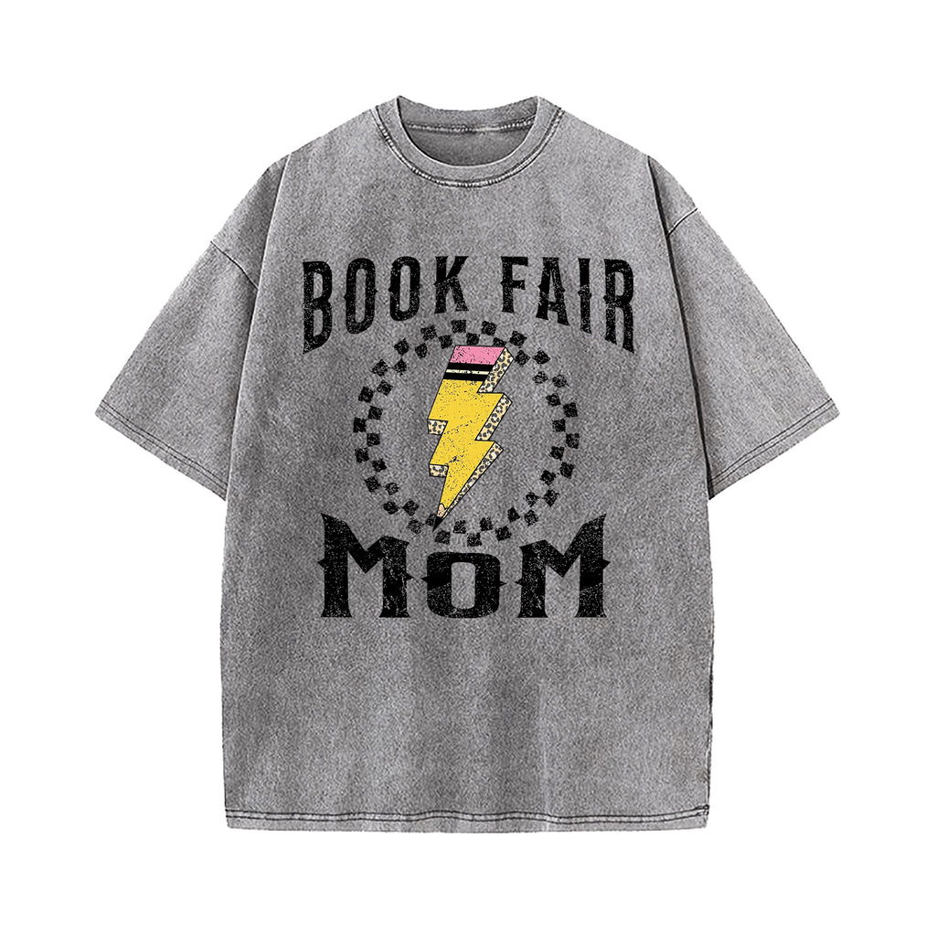 Book Fair Mom Washed T-Shirt