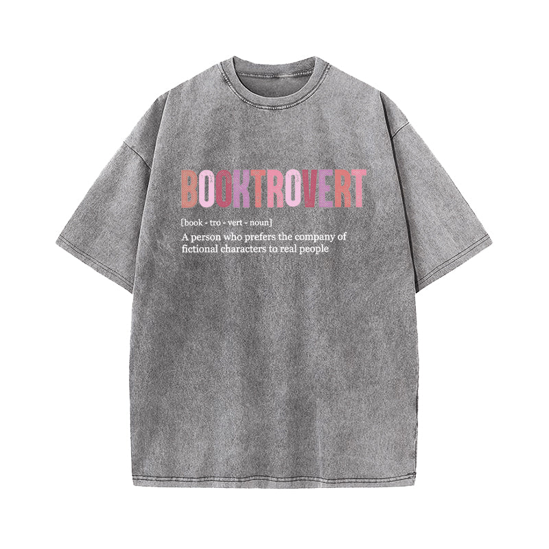 Booktrovert Washed T-Shirt