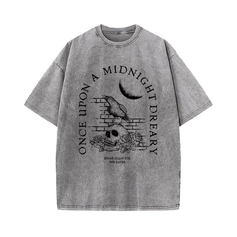 Once Upon A Midnight Dreary Washed T-Shirt