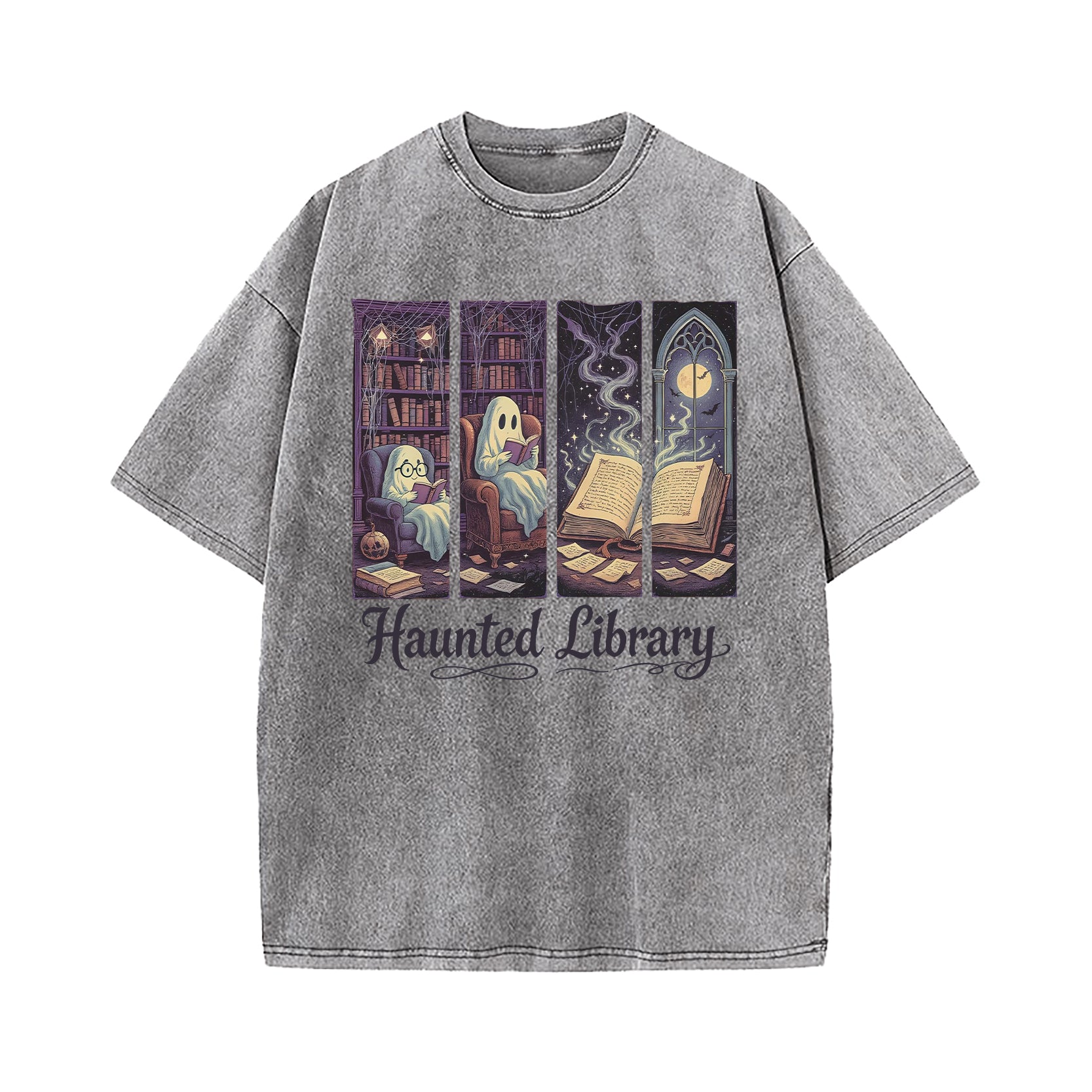 Haunted Library Washed T-Shirt