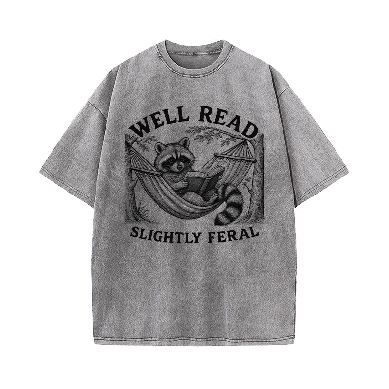 Well Read Slightly Feral Washed T-Shirt