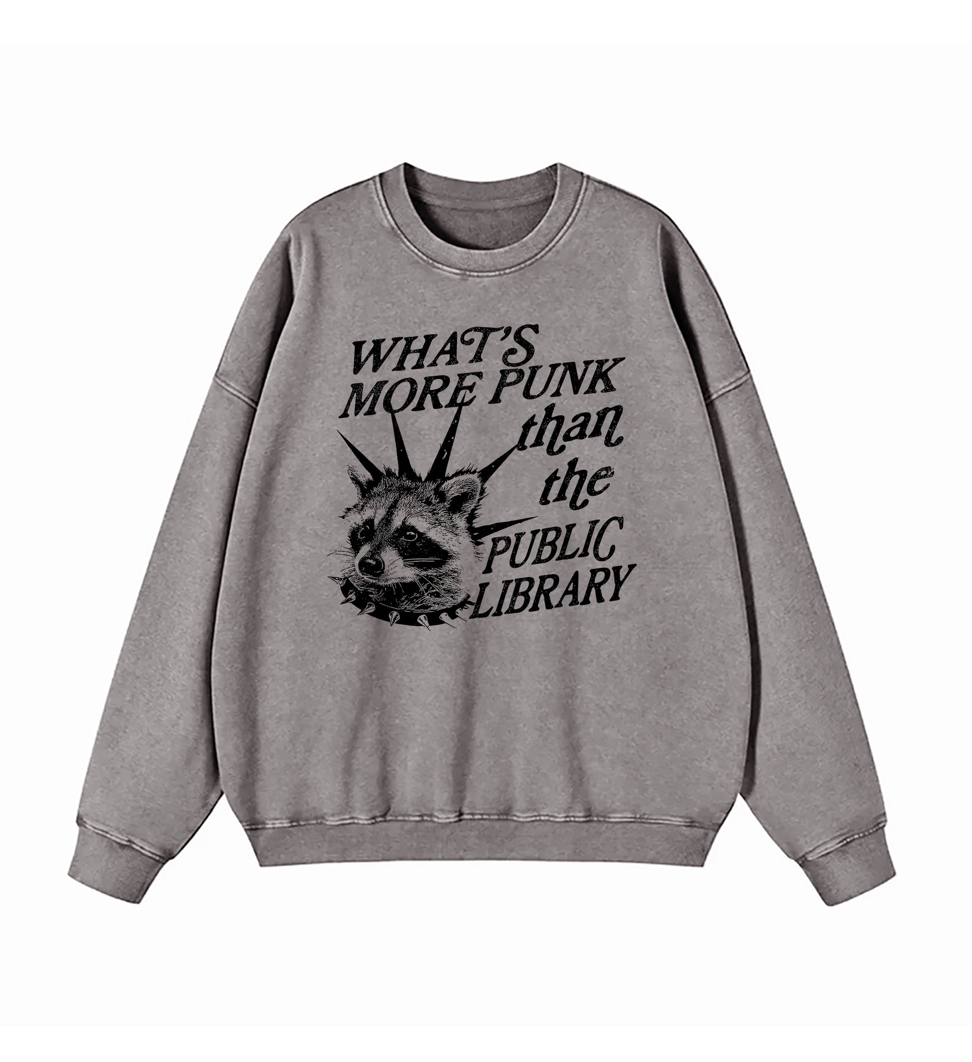 What's More Punk Than The Public Library Washed Sweatshirt
