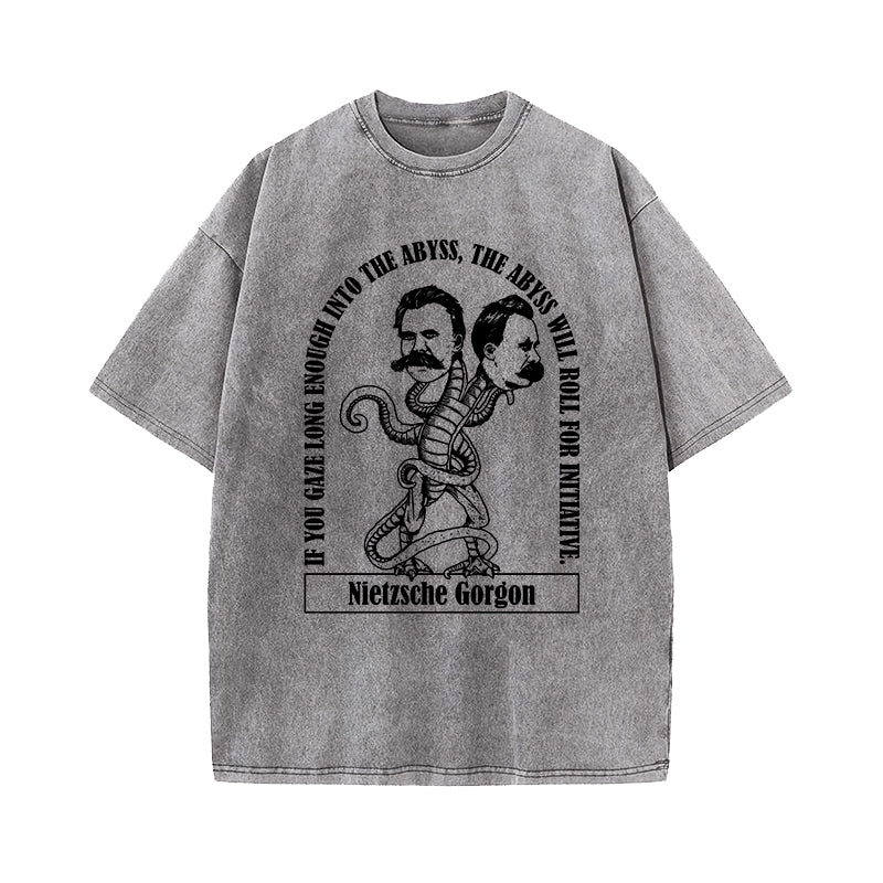 And If You Gaze Long Into An Abyss D&D Washed T-Shirt