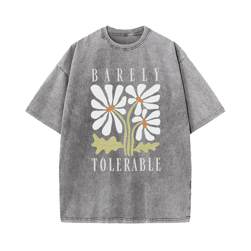 Pride and Prejudice Quote Barely Tolerable Washed T-Shirt